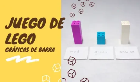 Portada de la actividad de matemáticas: gráficas de barras 3D con bloques de LEGO de Los Pekekes.
