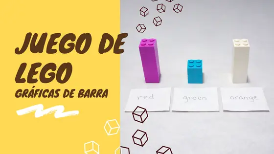 Portada de la actividad de matemáticas: gráficas de barras 3D con bloques de LEGO de Los Pekekes.